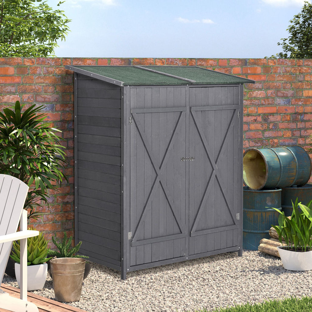 139 x 75 Fir Wood Garden Shed, with Asphalt Roof