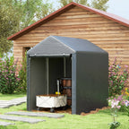 179 x 120cm Temporary Garden Shed, with Accessories - Dark Grey