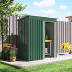 5 x 3ft Garden Storage Shed with Sliding Door and Sloped Roof Outdoor Equipment Tool Outsunny