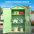 Weatherproof Fir Wood Tool House with Ventilation, Stable Construction, Outdoor Wood Garden Storage Shed, 90L x 56.5W x 175.5H cm AU Store