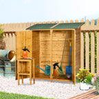 139 x 75 Fir Wood Garden Shed, with Asphalt Roof - Natural