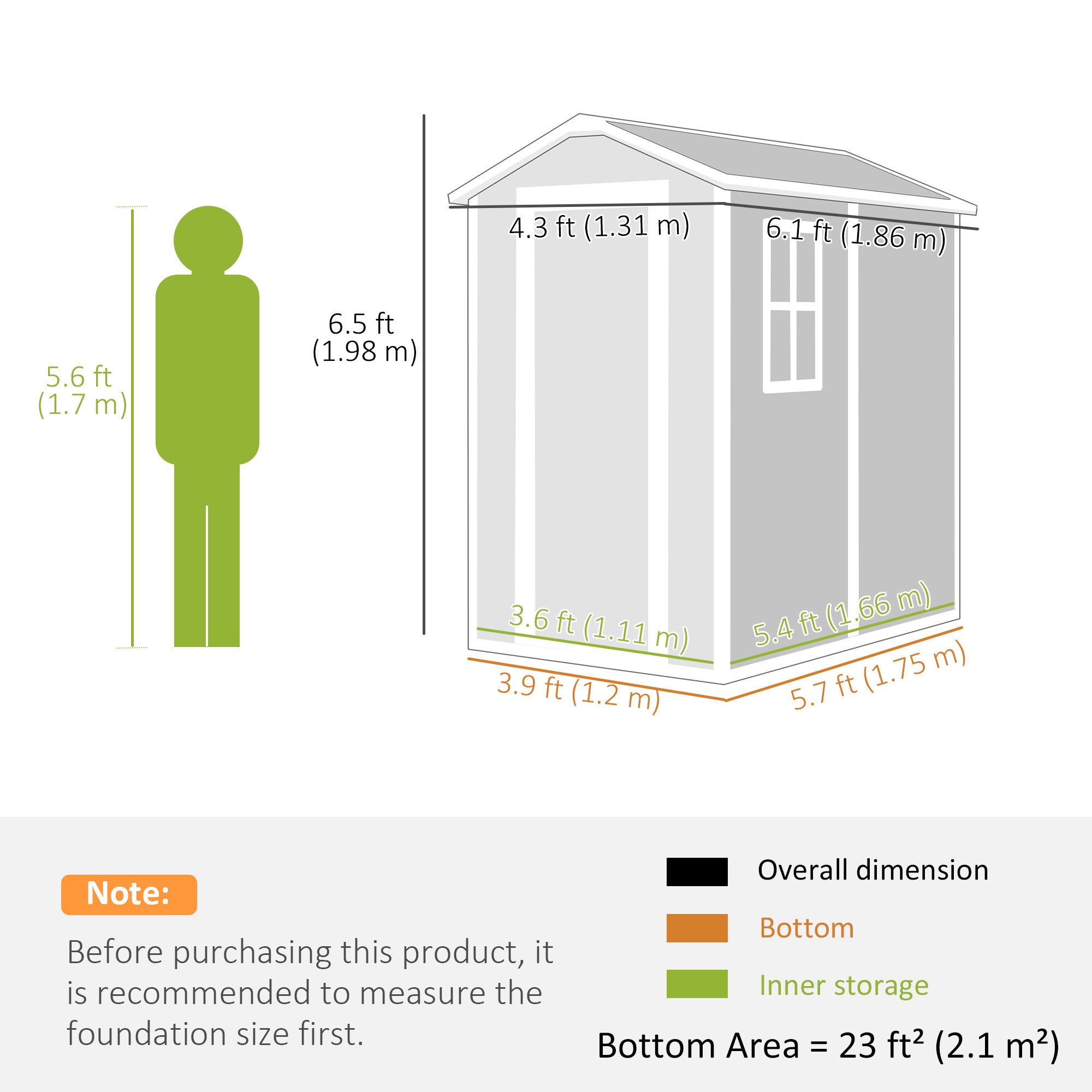 4 x 6ft Garden Shed, Plastic Shed with Floor, Window, Lockable Door and Vents, Resin Tool Shed for Outdoor Patio Storage, Zero Maintenance, Grey Outsunny