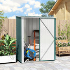 5.3 x 3.1ft Corrugated Steel Garden Shed Outsunny