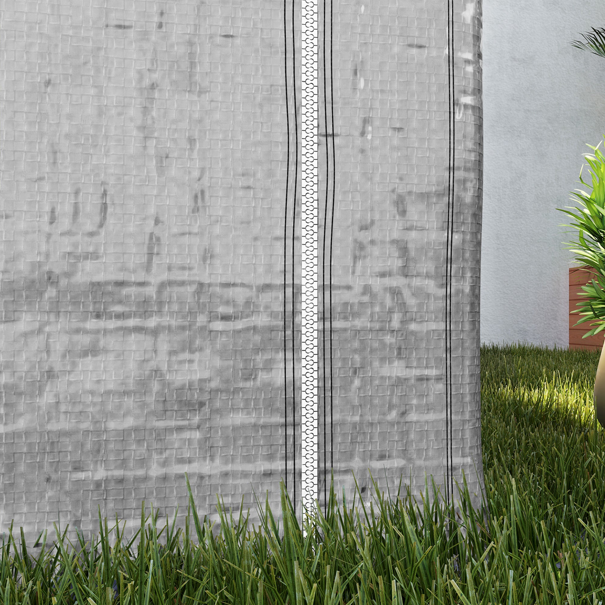 2 x 2m Garden Fabric Storage Tent - Grey