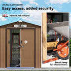 7 x 4ft Lockable Metal Garden Tool Storage Shed, Outdoor Storage Shed with Foundation and vents Outsunny