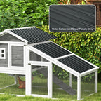 Corrugated Roofing Sheets, Pack of 24, Galvanised Metal Roofing Sheets for Greenhouse, Garage, Storage Shed, Carport, 129 x 45cm, Dark Grey Outsunny