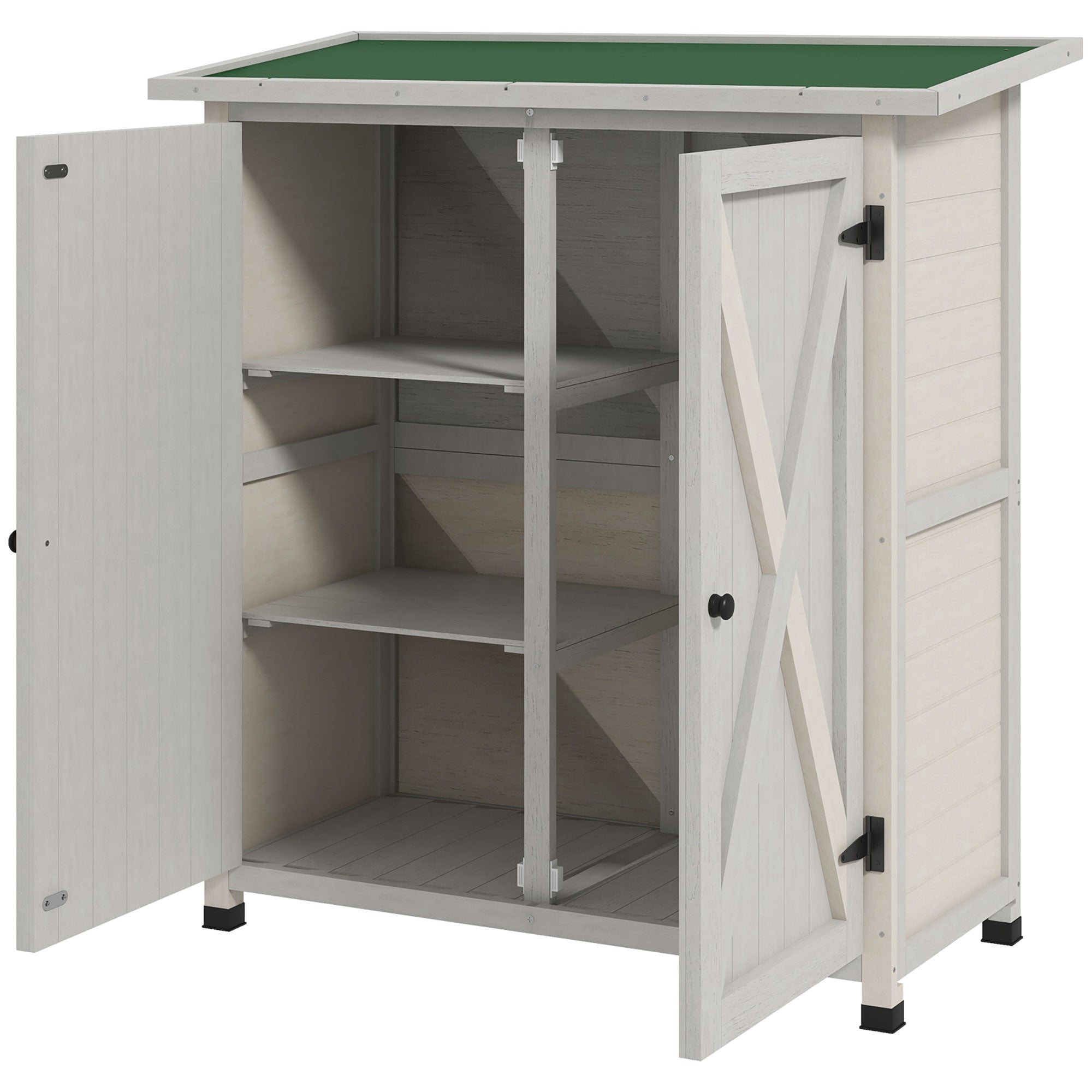 46.5 x 97cm Compact Wooden Storage Shed Outsunny