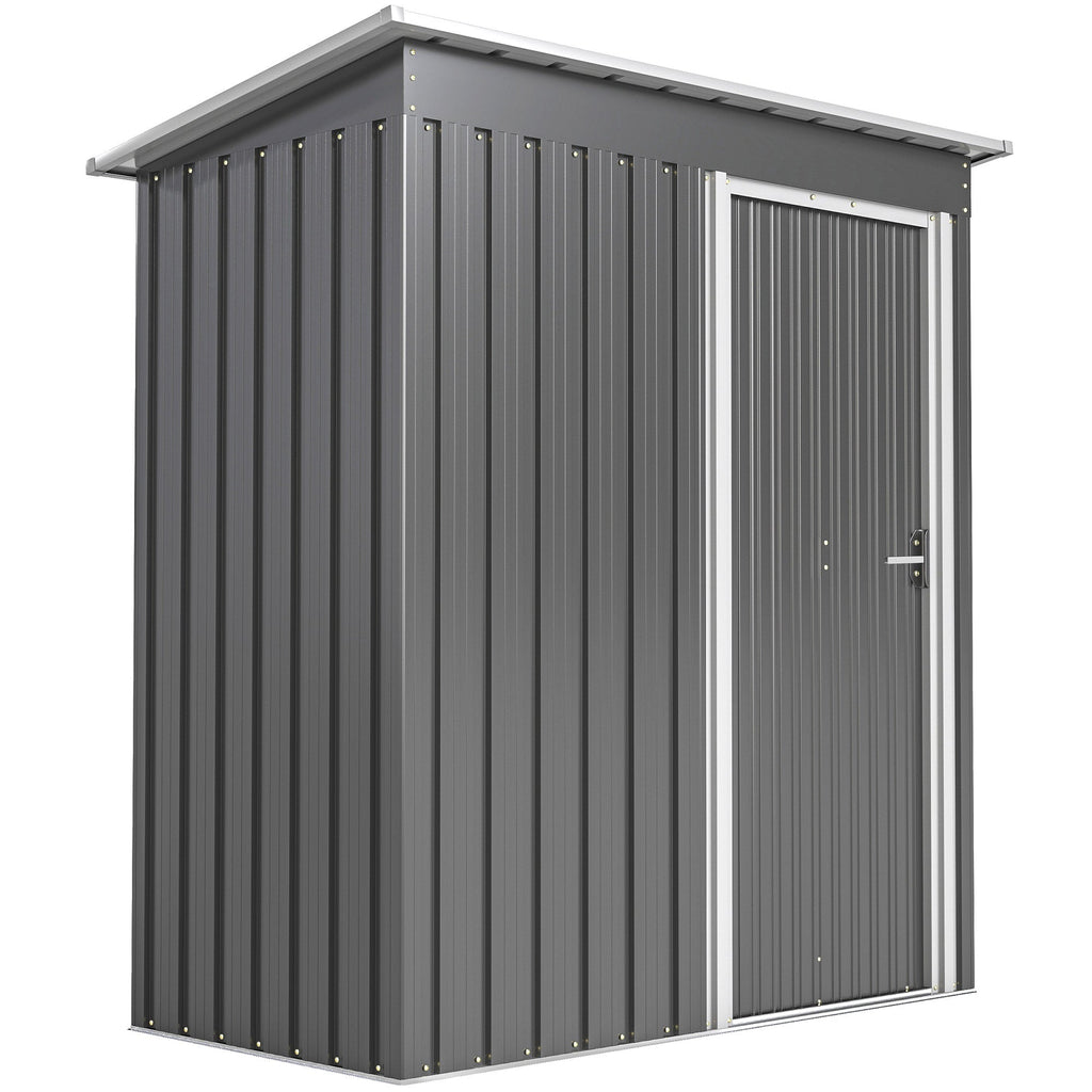 5x3 Storage Shed with Sliding Door and Sloped Roof for Garden Outsunny