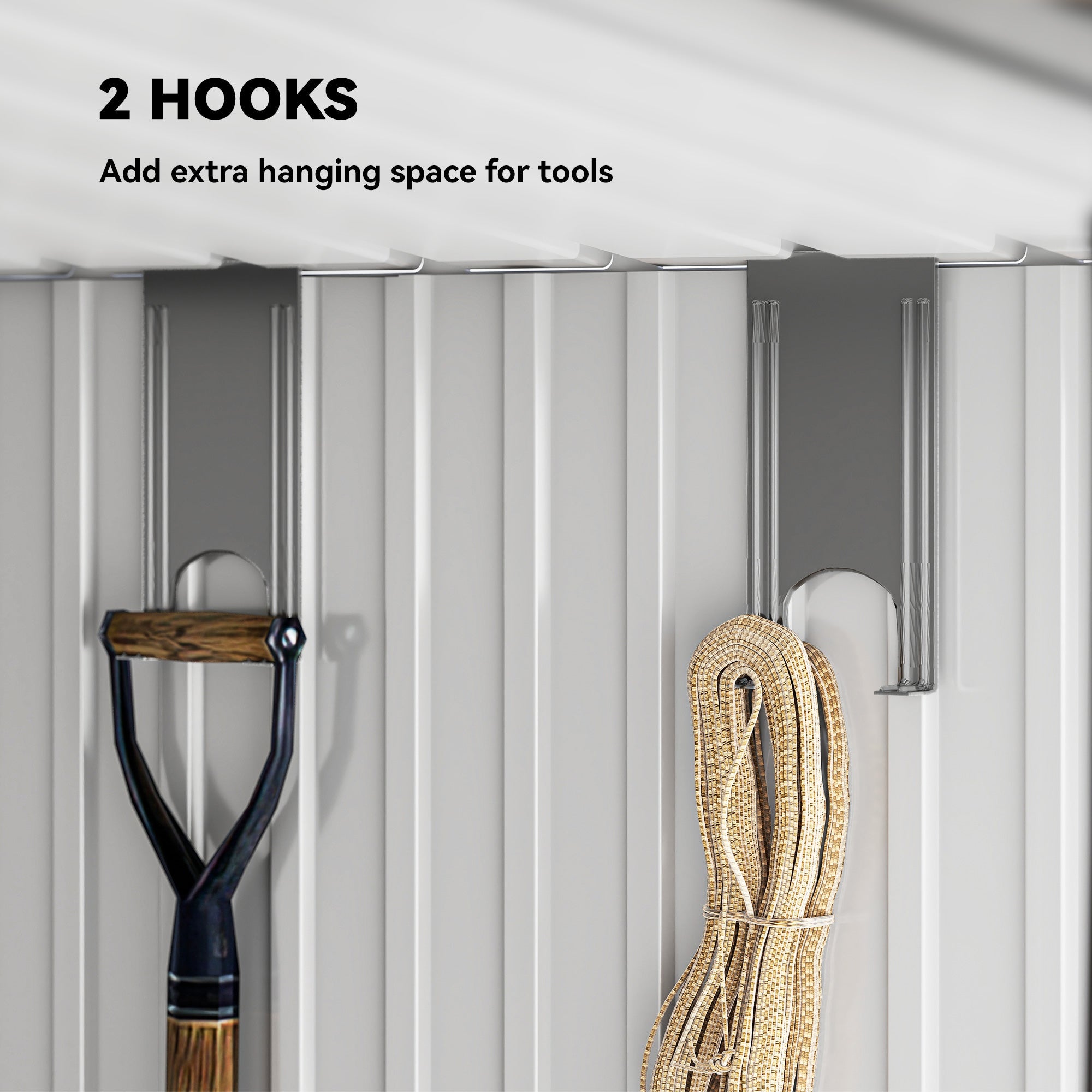 6.5 x 4FT Galvanised Metal Shed with Foundation Kit, Lockable Tool Garden Shed with Double Sliding Doors, Vents Outsunny