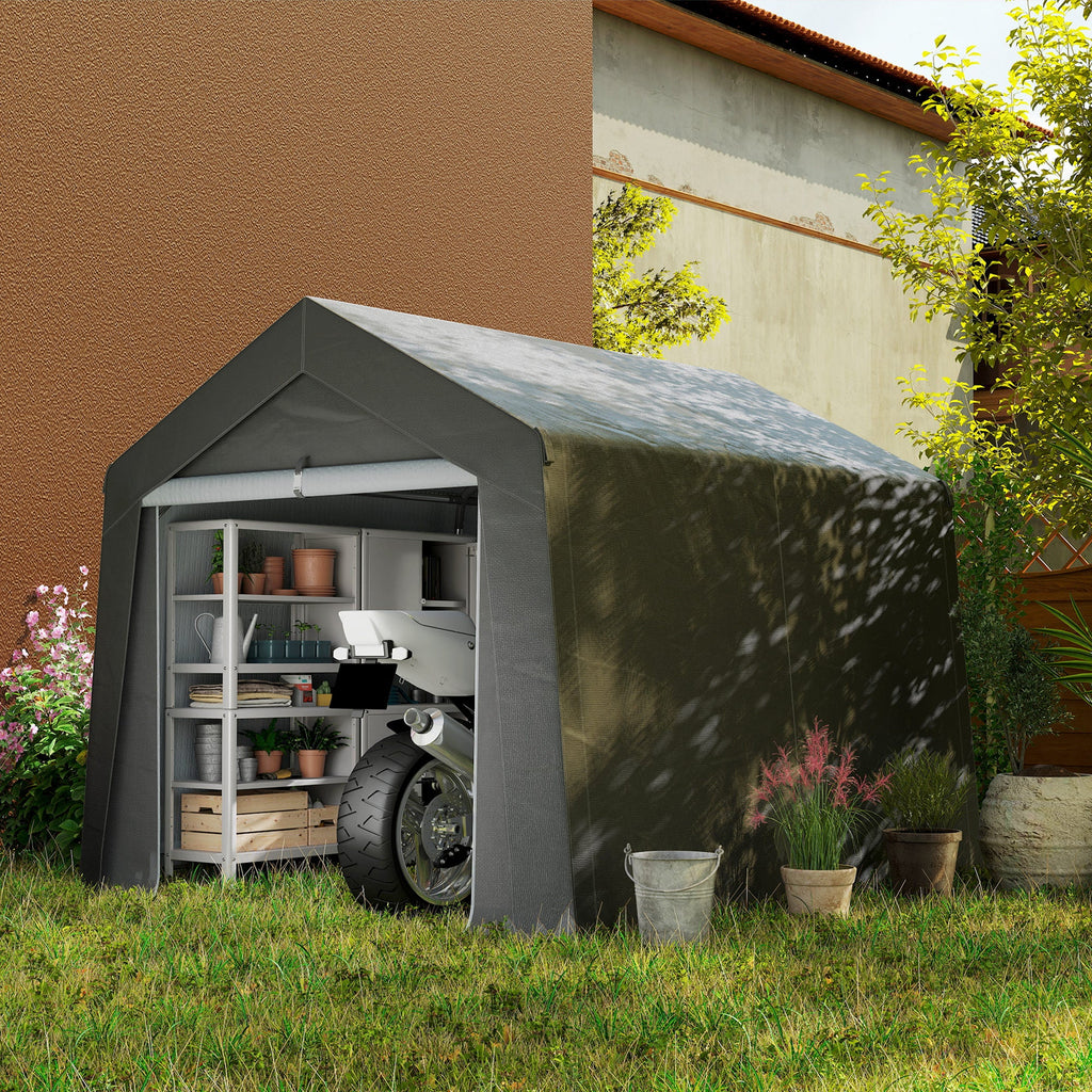 3.6 x 2.1m Portable Outdoor Shed, with Window Outsunny