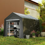 3.6 x 2.1m Portable Outdoor Shed, with Window Outsunny