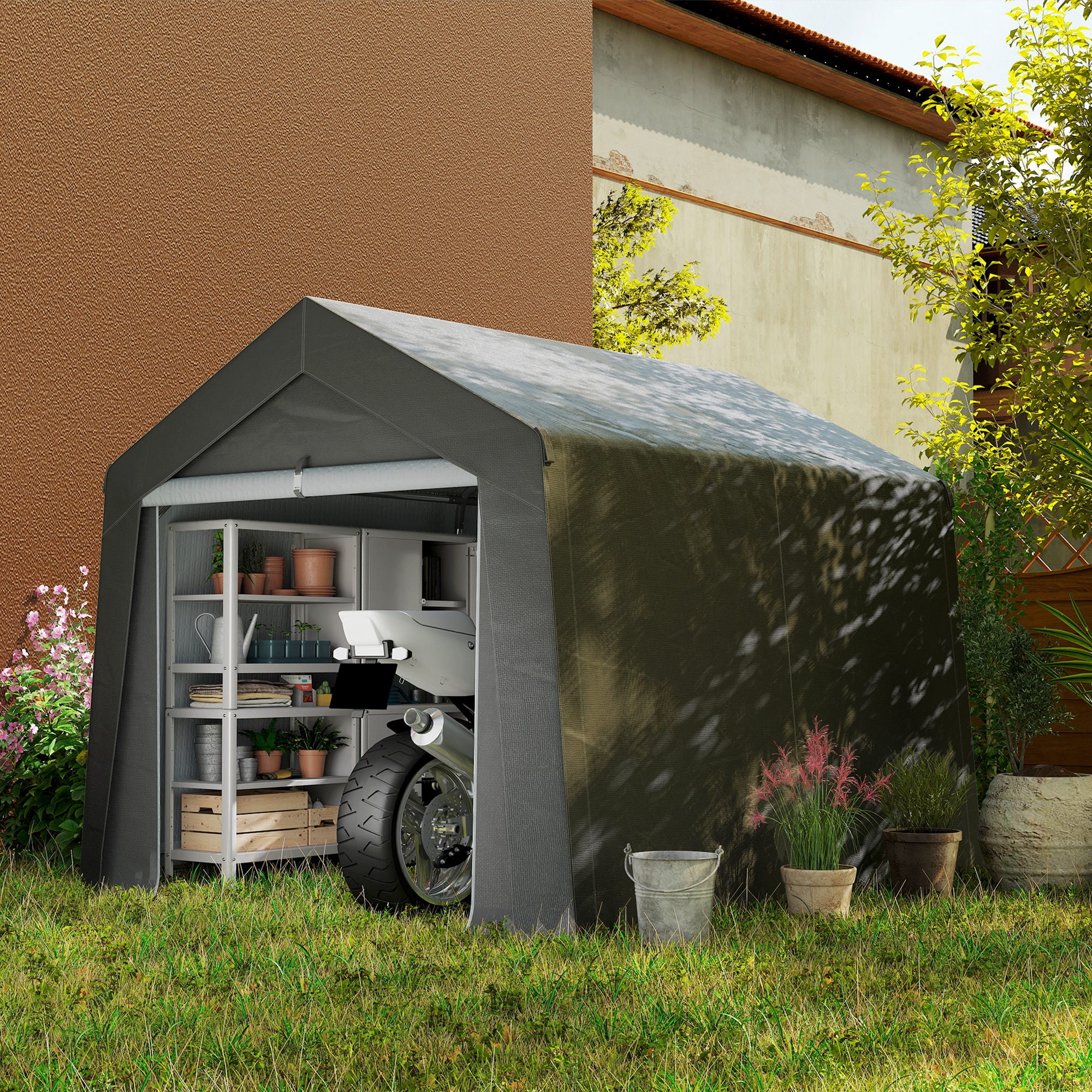 3.6 x 2.1m Portable Outdoor Shed, with Window