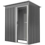 5x3 Storage Shed with Sliding Door and Sloped Roof for Garden Outsunny