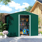 Large Garden Storage Shed, 7.7 x 5.7 with Ventilation Slots and Sliding Doors for Gardeners Outsunny