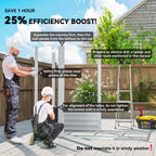 7 x 4ft Garden Shed, Easy to Assemble, Upgraded Galvanised Steel Frame with Foundation Kit, Double Doors with Lock, Outdoor Metal Shed with Vents and Gloves, Garden Storage Shed Outsunny