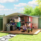 12.5 x 11.1ft Steel Sliding Door Storage Shed