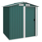 Garden Metal Tool Storage Shed with Sliding Door, Sloped Roof and Floor Foundation, 152 x 132 x 188cm Outsunny