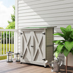 46.5 x 97cm Compact Wooden Storage Shed Outsunny