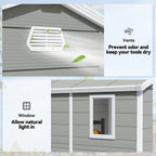 7.9ft x 6.2ft Aluminium Frame and Plastic Wall Shed, with Foundation Outsunny
