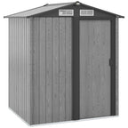 4.3 x 5ft Outdoor Garden Storage Shed Wood Effect Outsunny