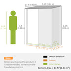 5.3 x 3.1ft Corrugated Steel Garden Shed Outsunny