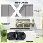 Wooden Small Shed, Garden Storage Shed with Shelves and Bolt Latch, 75L x 56W x115H cm Outsunny