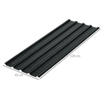 Corrugated Roofing Sheets, Pack of 24, Galvanised Metal Roofing Sheets for Greenhouse, Garage, Storage Shed, Carport, 129 x 45cm, Dark Grey Outsunny