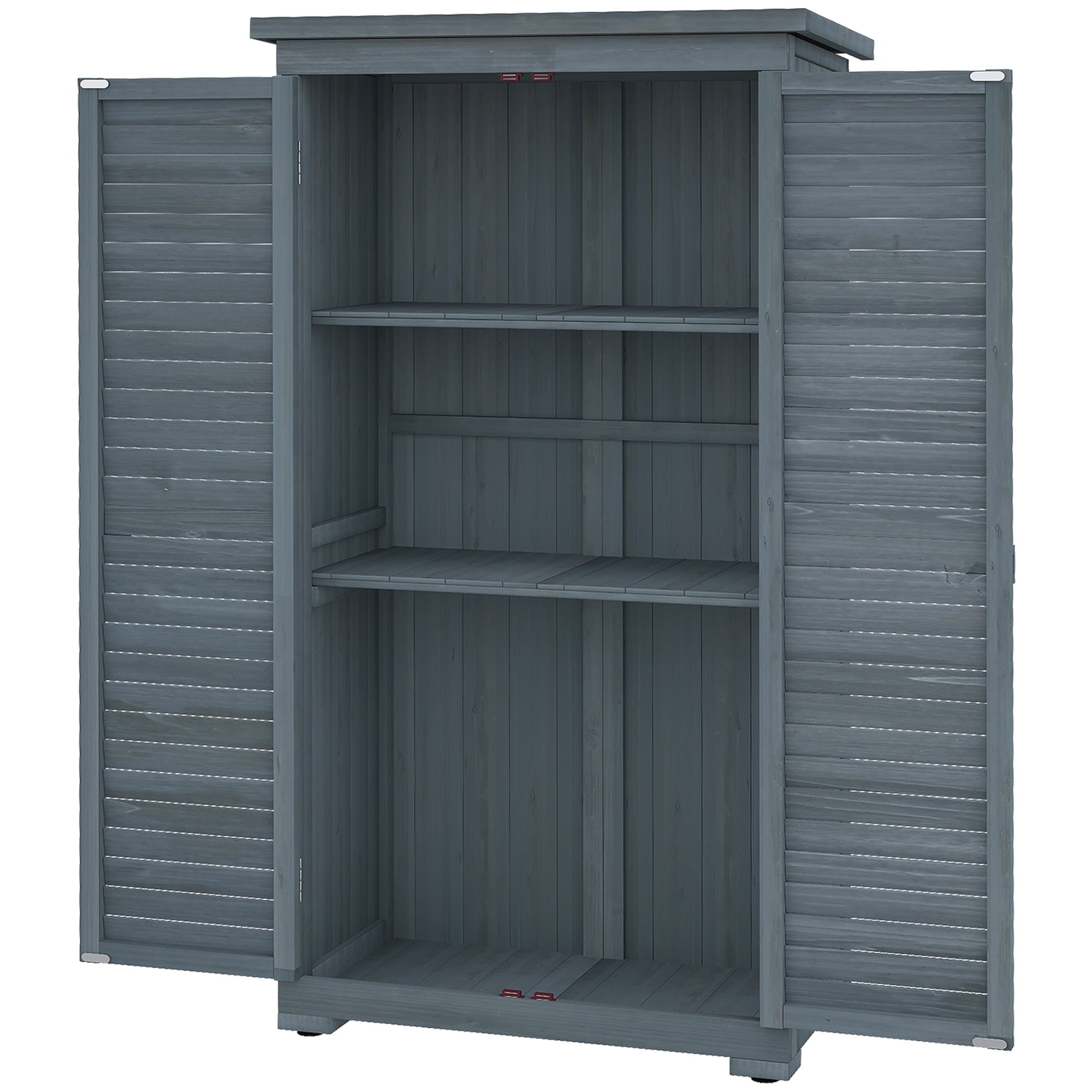 39.5 x 79cm Fir Wood Garden Shed Outsunny
