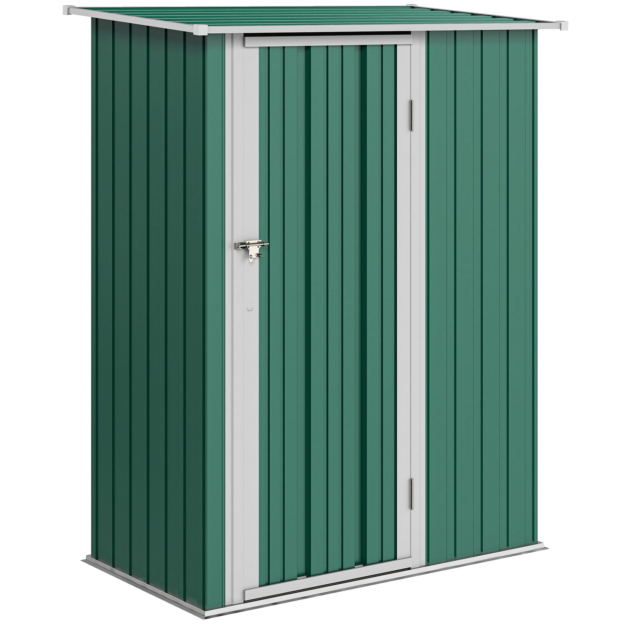 5x3 Garden Shed Metal Outdoor Tool Shed with Sloped Roof, Lockable Door for Gardeners Outsunny
