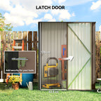 5.3 x 3.1ft Corrugated Steel Garden Shed Outsunny