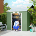 7 x 4ft Galvanised Steel Garden Shed, with Foundation Kit Outsunny