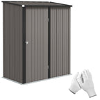 5.3 x 3.1ft Corrugated Steel Garden Shed Outsunny