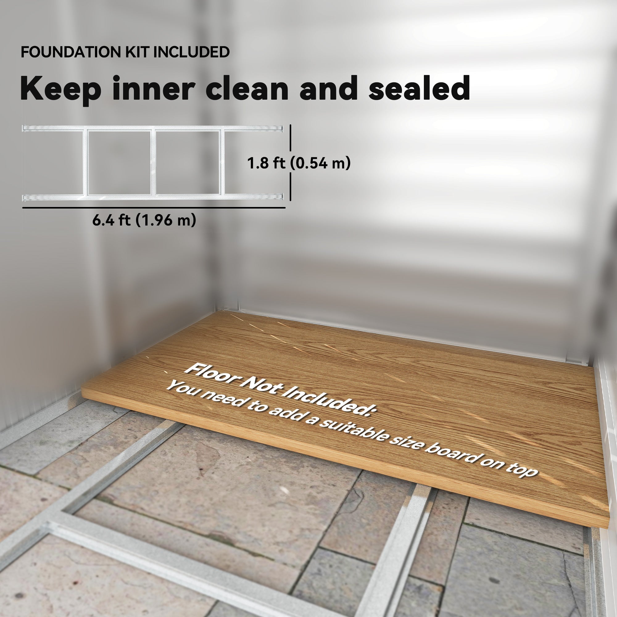 7 x 4ft Garden Shed, Easy to Assemble, Upgraded Galvanised Steel Frame with Foundation Kit, Double Doors with Lock, Outdoor Metal Shed with Vents and Gloves, Garden Storage Shed, Natural Outsunny