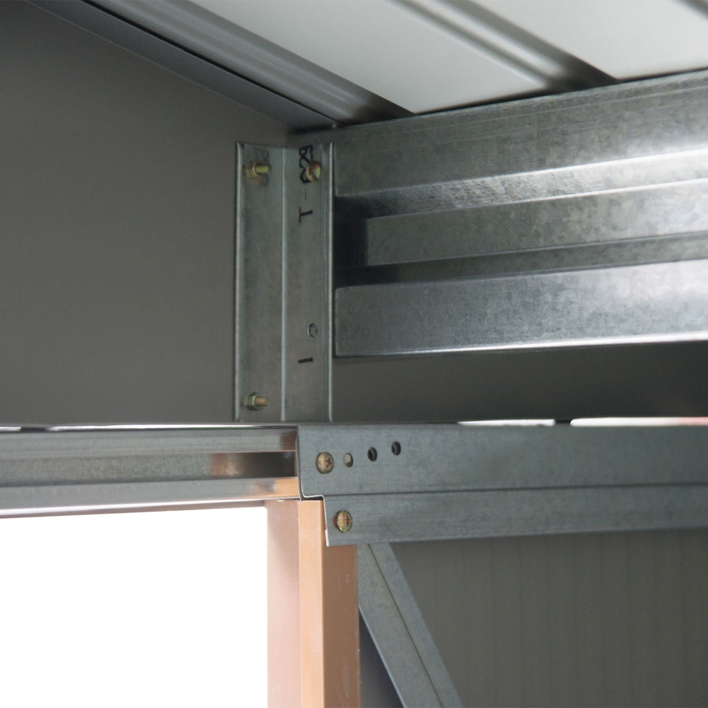 7 x 4ft Lockable Metal Garden Tool Storage Shed, Outdoor Storage Shed with Foundation and vents Outsunny