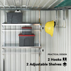 7 x 5ft Galvanised Metal Shed, with Sliding Door Outsunny