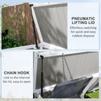 4.7 x 2.5FT Garden Shed, Lockable Outdoor Storage with Openable Lid, Small Shed for 2 Trash Cans, Tools, Patio Outsunny