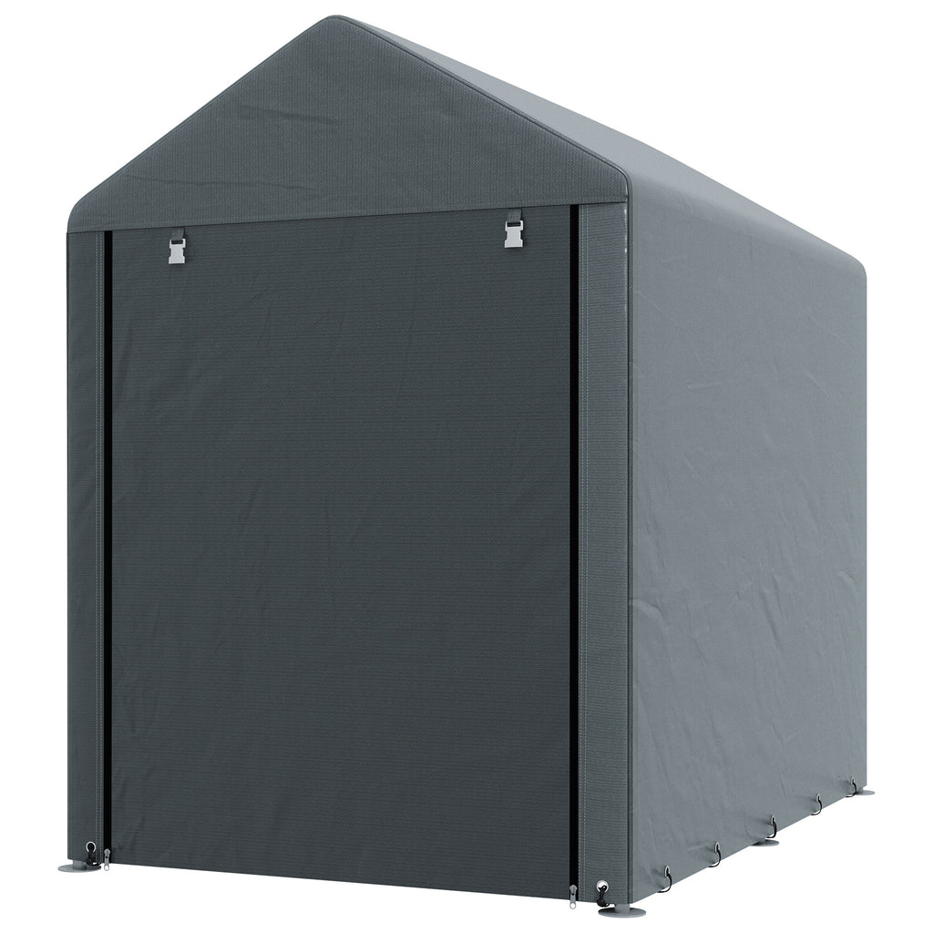 179 x 120cm Temporary Garden Shed, with Accessories - Dark Grey