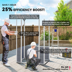 4.4ft x 3.3ft size Aluminium Frame and Plastic Wall Shed, with Foundation Outsunny