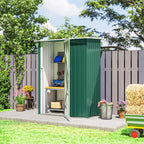 5x3 Garden Shed Metal Outdoor Tool Shed with Sloped Roof, Lockable Door for Gardeners Outsunny