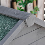 Wooden Garden Storage Shed Utility Gardener Cabinet w/ 3 Shelves, Tilted-felt Roof and Two Lockable Doors, 79cm x 49cm x 191.5cm, Dark Grey Outsunny