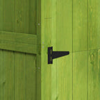 Small Shed, Tall Slim Wooden Garden Shed with 3 Removable Shelves and Roof Hatch, Compact Outdoor Tool Storage Cabinet with Asphalt Roof and Door Latch, 77 x 54.2 x 179 cm Outsunny