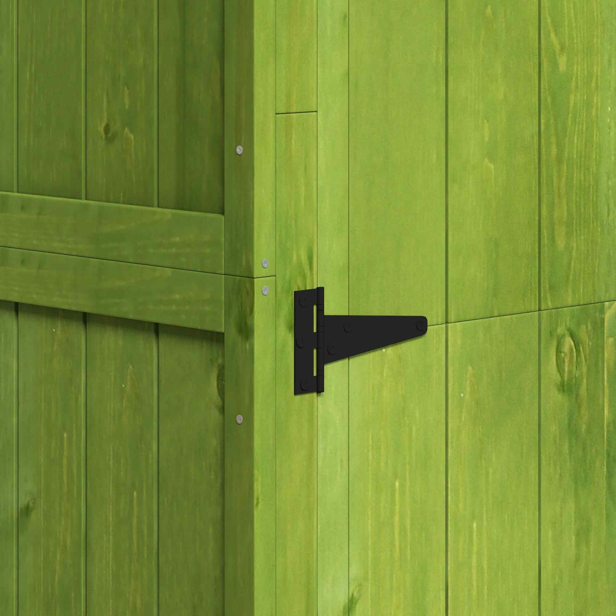 Small Shed, Tall Slim Wooden Garden Shed with 3 Removable Shelves and Roof Hatch, Compact Outdoor Tool Storage Cabinet with Asphalt Roof and Door Latch, 77 x 54.2 x 179 cm Outsunny