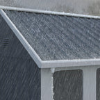 7 x 6ft Galvanised Garden Shed, with Latch Outsunny