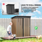 5 x 3ft Corrugated Steel Storage Shed, with Lock Outsunny