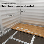 7 x 4ft Garden Shed, Easy to Assemble, Upgraded Galvanised Steel Frame with Foundation Kit, Double Doors with Lock, Outdoor Metal Shed with Vents and Gloves, Garden Storage Shed Outsunny