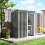 5x3 Storage Shed with Sliding Door and Sloped Roof for Garden Outsunny
