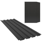 Set of 12 Corrugated Steel Roof Sheet Panels Outsunny