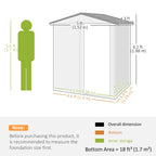 4.3 x 5ft Outdoor Garden Storage Shed Wood Effect Outsunny