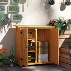 46.5 x 97cm Compact Wooden Storage Shed Outsunny
