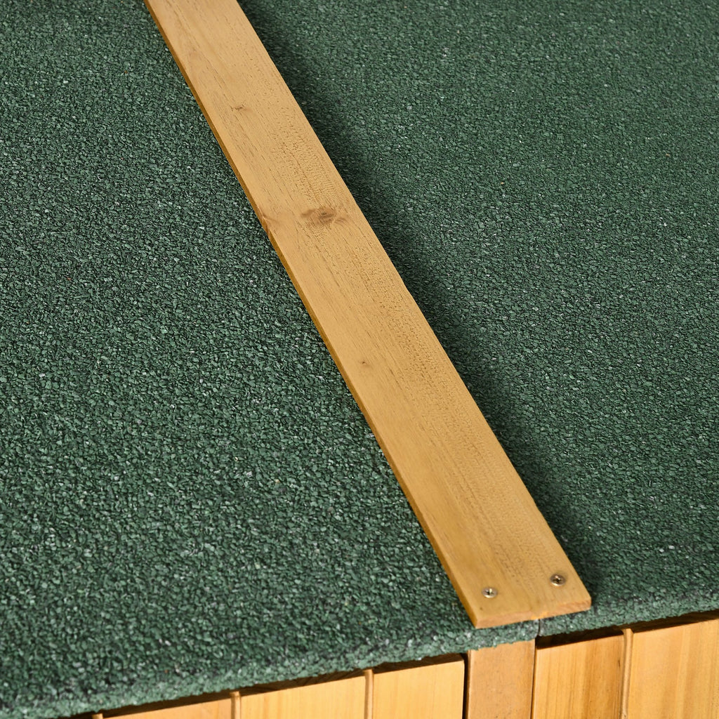 139 x 75 Fir Wood Garden Shed, with Asphalt Roof - Natural